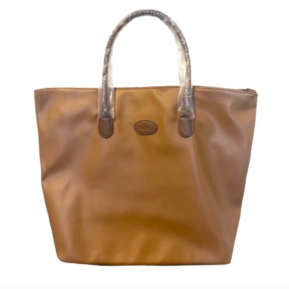 NWT Bella Russo faux leather tote brown/tan lots of room for stuff - Picture 8 of 8